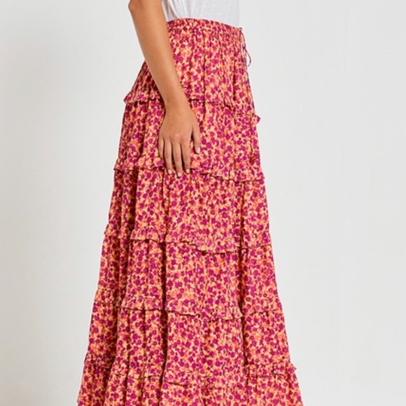 Bohemian Traders Ruffle Maxi Skirt XXS - Picture 2 of 2